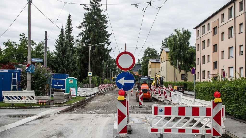 Bauarbeiten Triebenbachstraße Juli 2017