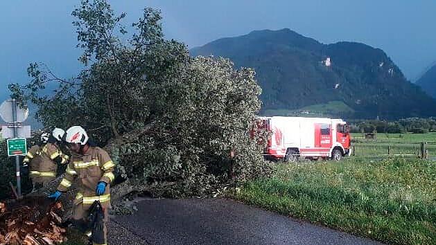 Unwetter-Einsatz in Uttendorf