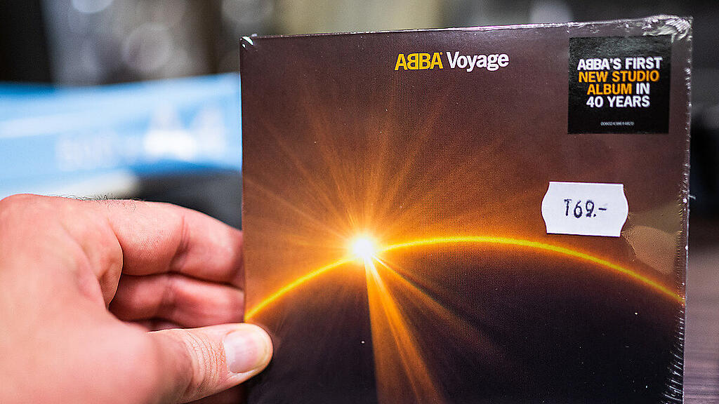 Das neue ABBA-Album in einem schwedischen Plattengeschäft