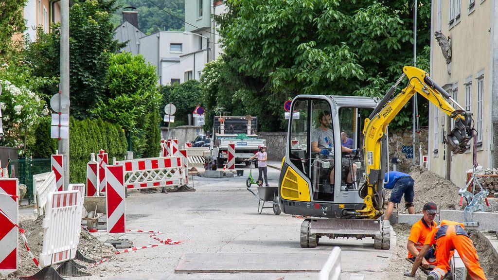 Baustelle an der Alten Grazer Bundesstraße