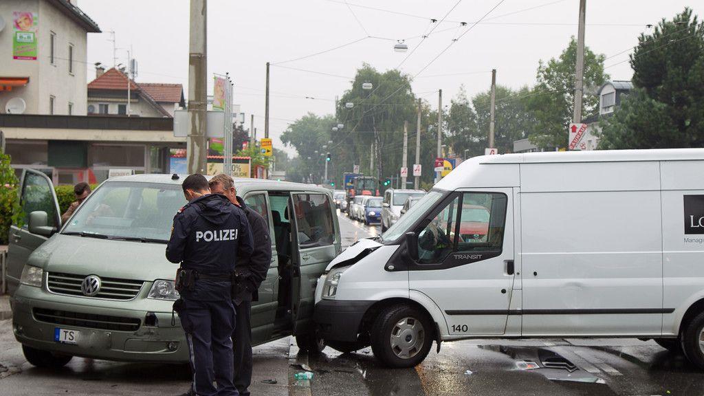 Geldtransporter in Unfall verwickelt