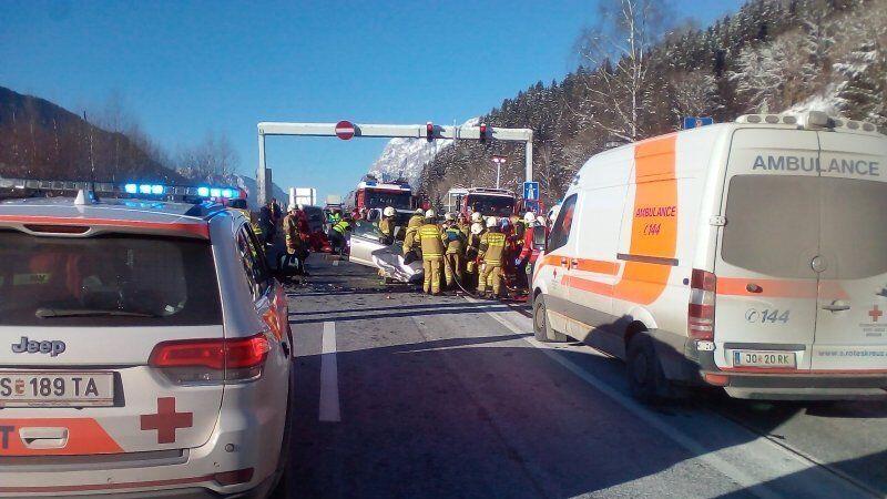 Schwerer Verkehrsunfall in Bischofshofen.