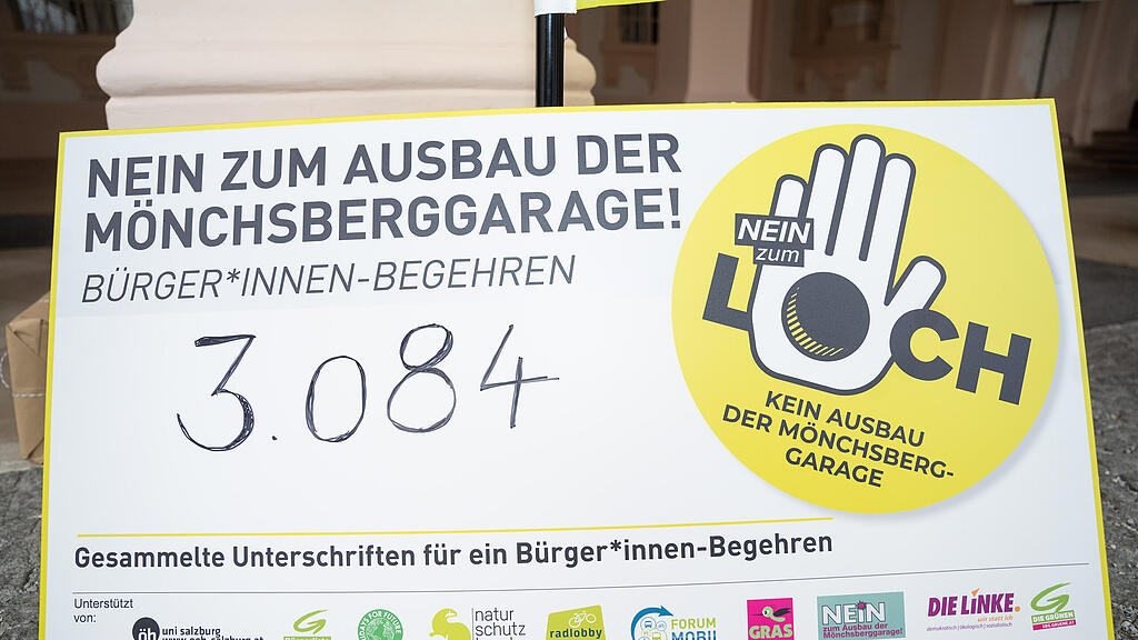 Mönchsberggarage-Ausbau, "Nein zum Loch"