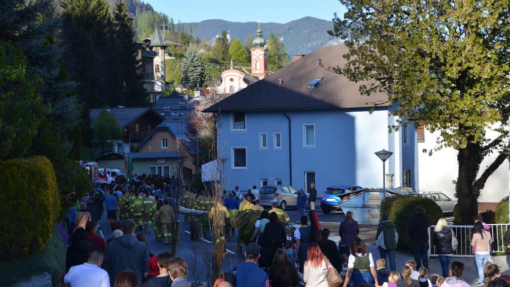Schwarzacher Vereine bringen Maibaum