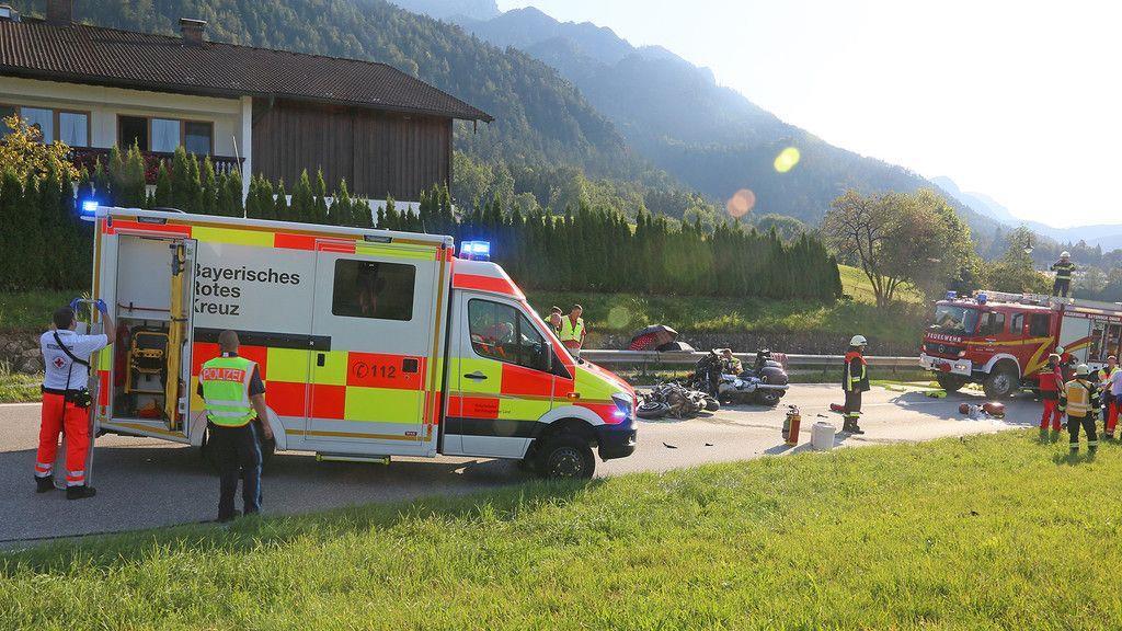 Schwerer Motorradunfall auf der B20