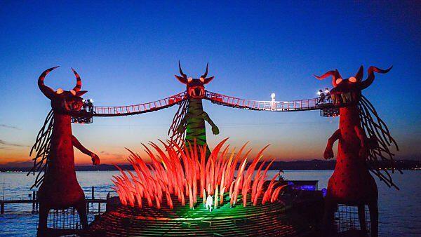 Seebühne für "Die Zauberflöte" in Bregenz im Sommer 2014