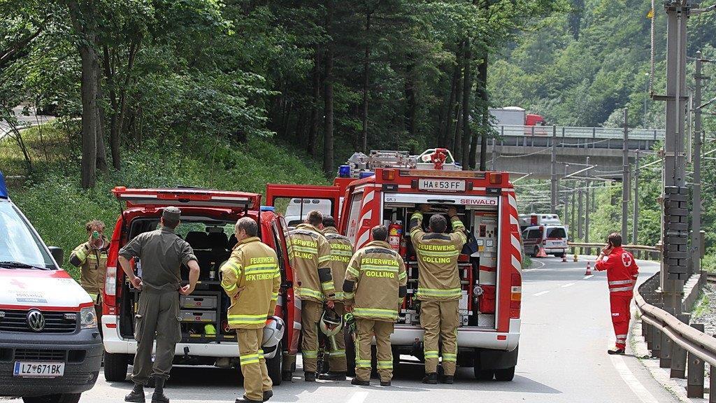 Felssturz am Pass Lueg
