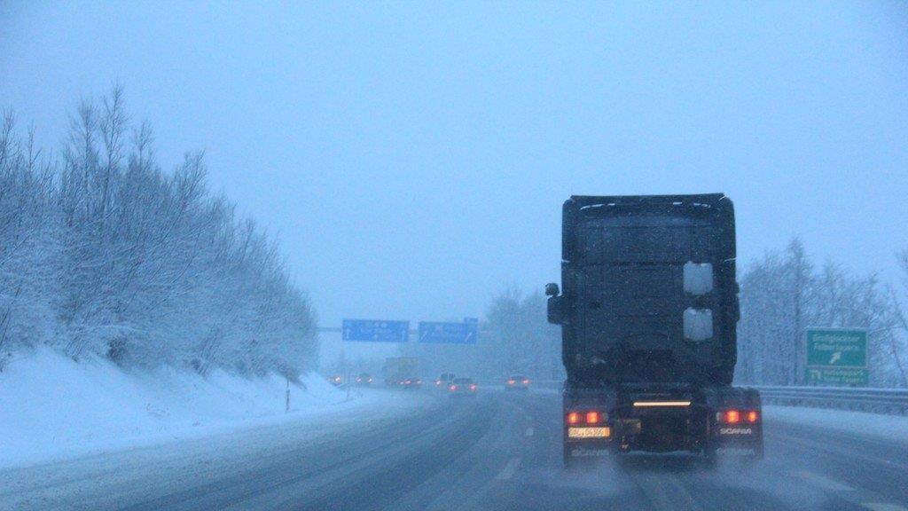 Schneechaos auf A10