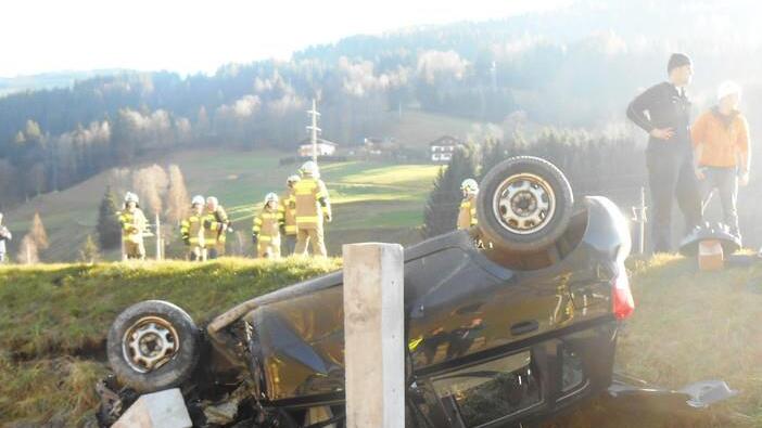 Pkw-Überschlag auf Pinzgauer Bundesstraße (B311)
