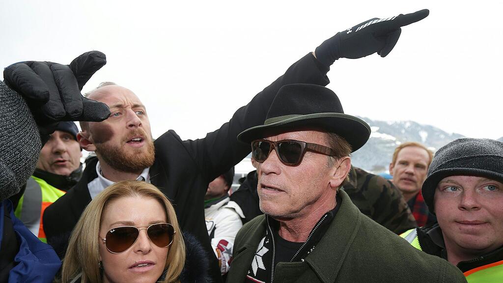 Arnold Schwarzenegger ist in Kitzbühel schon angekommen.