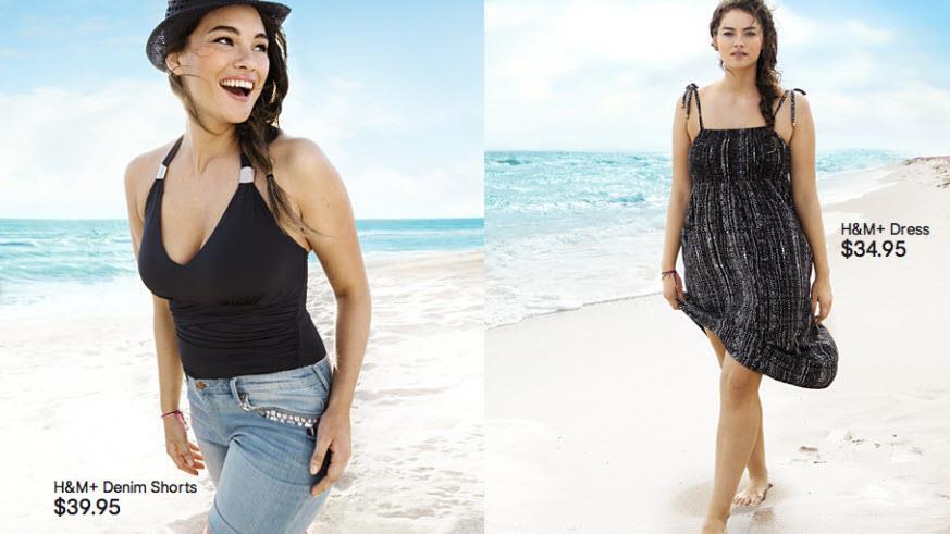 H&M-Badekollektion 2013 mit Plus Size-Model Jennie Runk