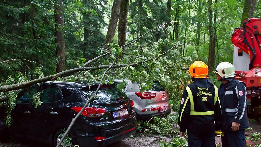 Sturm fegt über die Stadt Salzburg