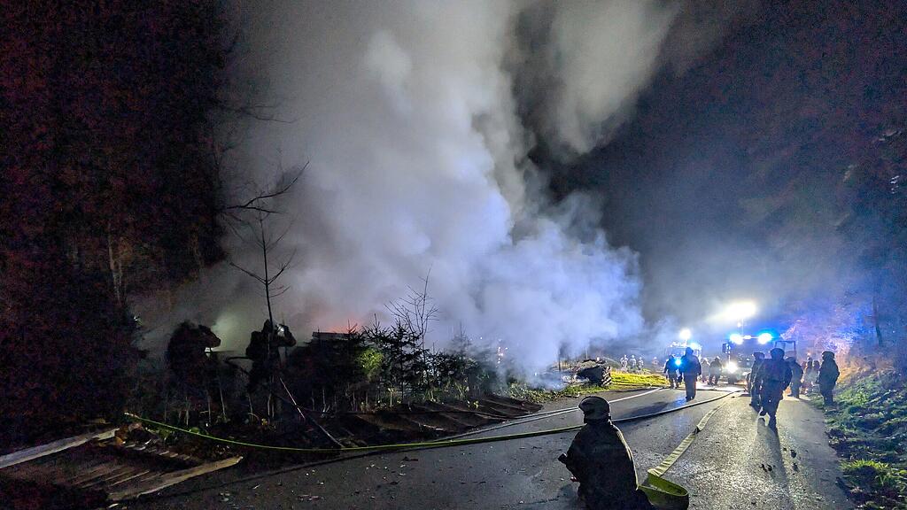 Geräteschuppen in Pfarrwerfen in Brand