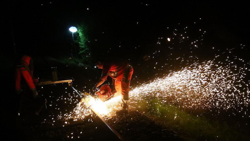Gleisarbeiten im Flachgau