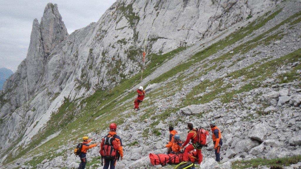Schwieriger Bergrettungs-Einsatz in Werfen