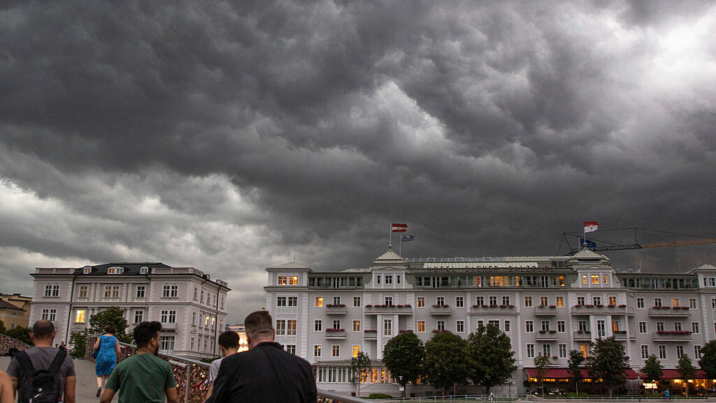 Gewitter Stadt Salzburg
