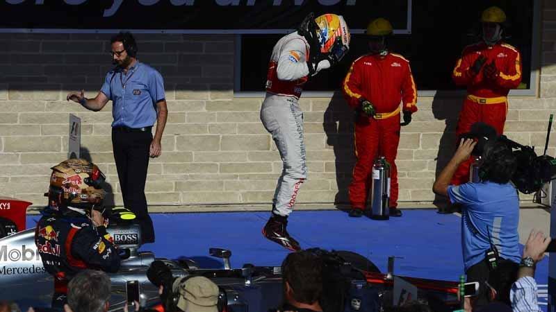 Hamilton gewann US-Grand-Prix - Jubel nach dem Sieg