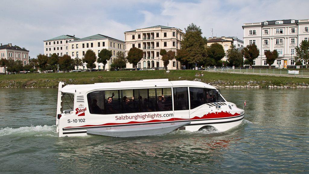 Ausfahrt mit dem Amphiebienbus
