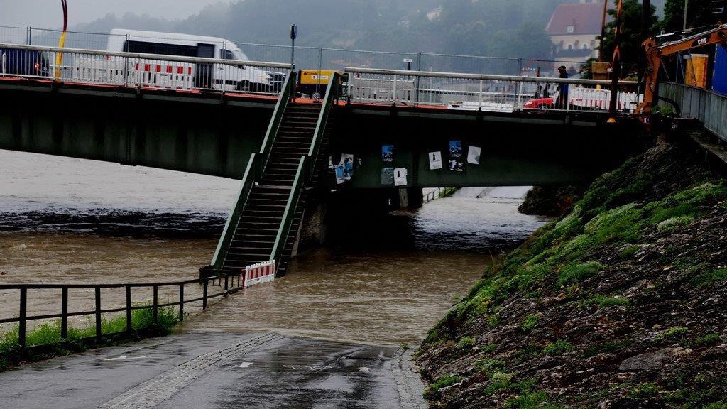 Hochwasser in der Stadt Salzburg