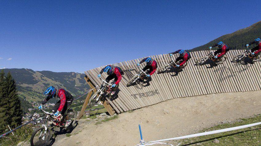 Auf der neuen Downhill-Strecke wird fleißig trainiert.
