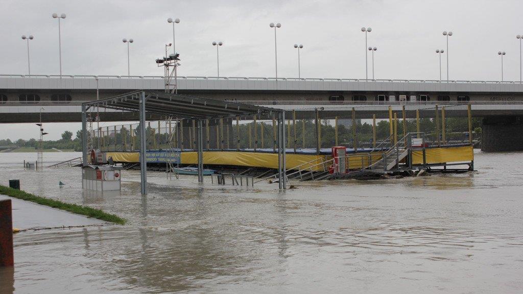 Hochwasser in Wien (Copa Cagrana)