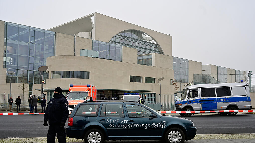 Protest vor Kanzleramt in Berlin