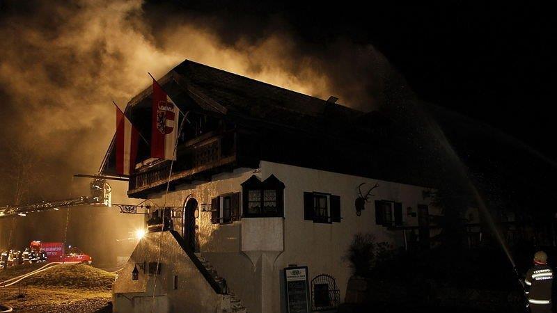 Dachstuhlbrand in Großgmain