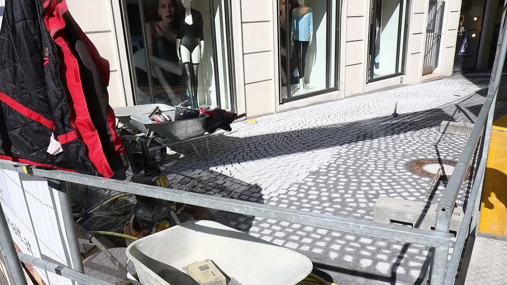 Bauarbeiten in der Getreidegasse