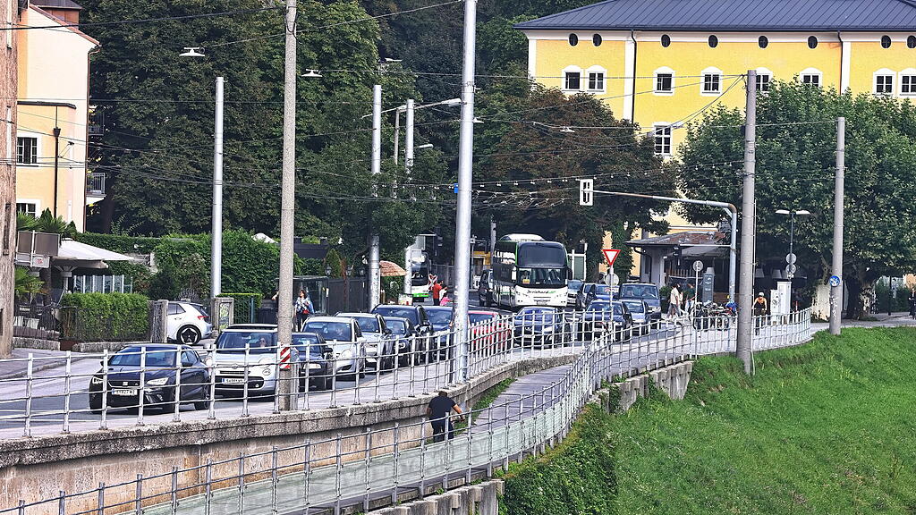 Baustelle auf Salzburger Imbergstraße: