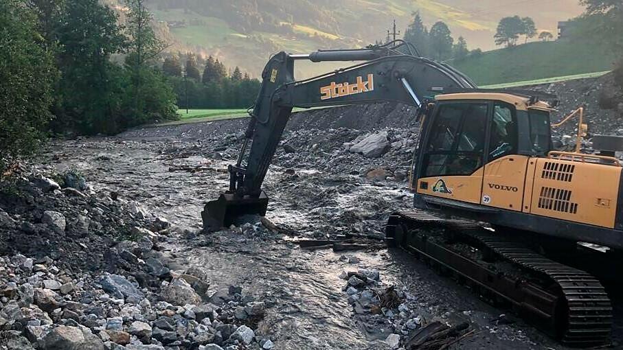 Aufräumarbeiten Krimmler Ache