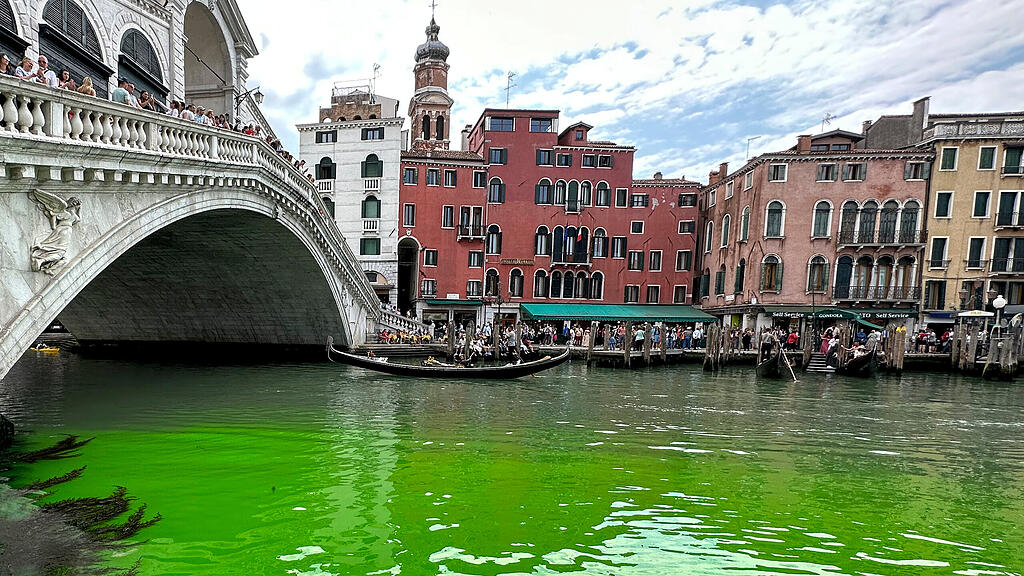 Grüner Canale Grande in Venedig
