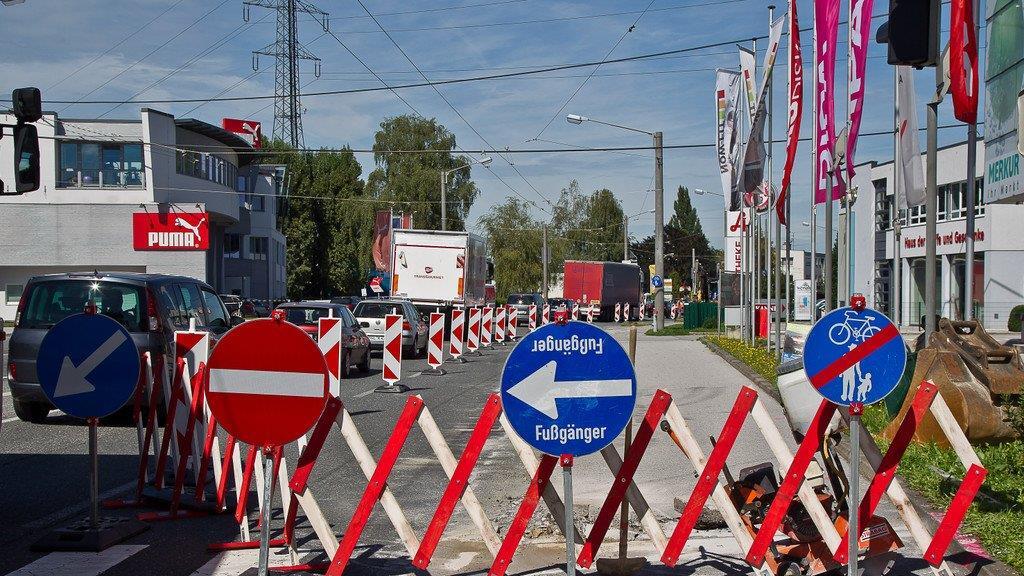 Bauarbeiten an der B155