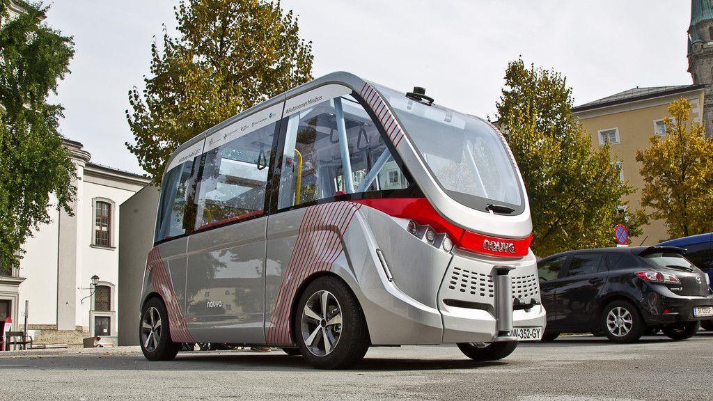 Selbstfahrender Bus in Salzburg vorgestellt