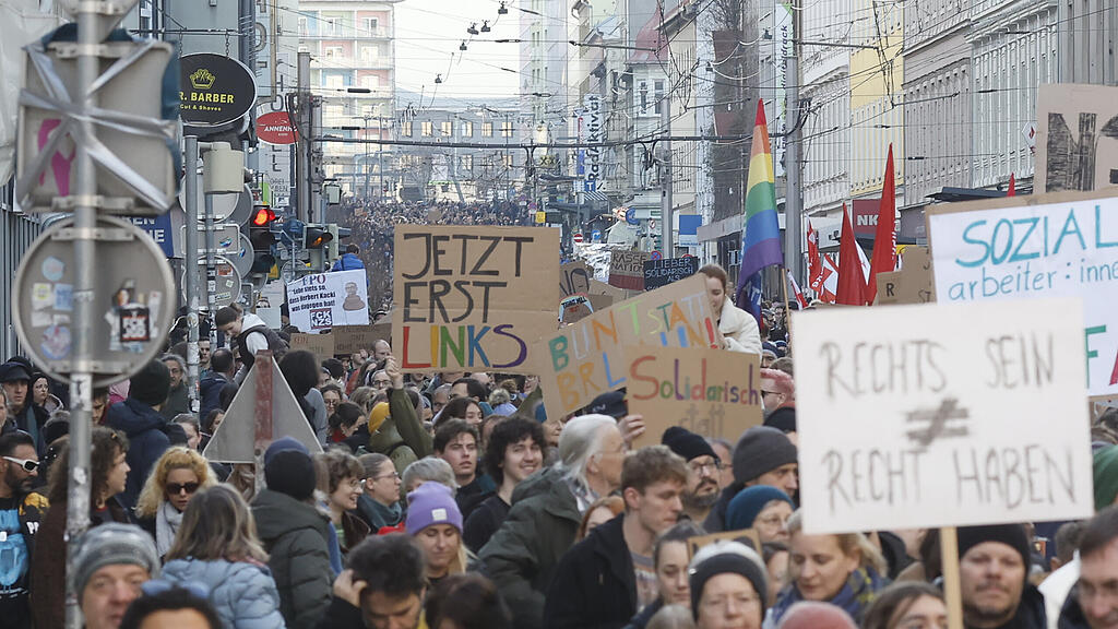 Demo für Menschenrechte und Demokratie in Graz
