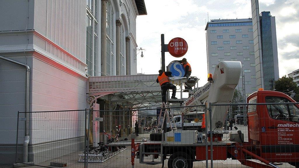 Finale Arbeiten am Salzburger Hauptbahnhof