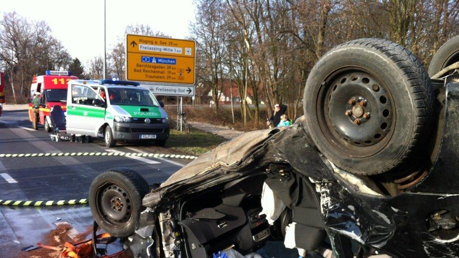 Bilder der Unfallstelle in Freilassing