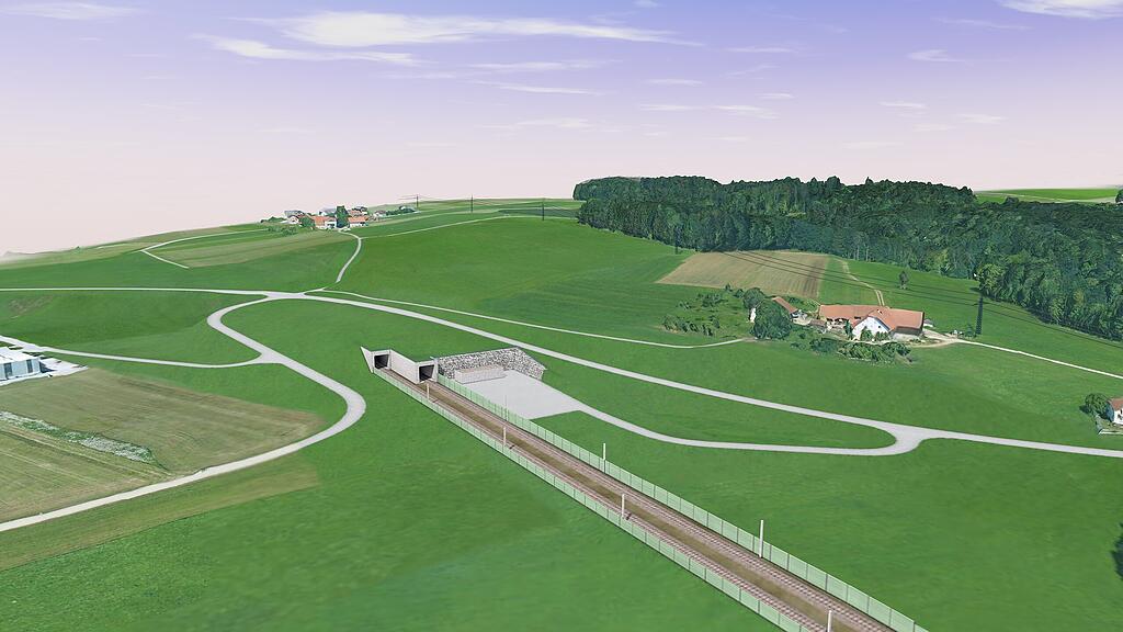 Visualisierung der Schlüsselstelle für den Mega-Tunnel in Köstendorf.