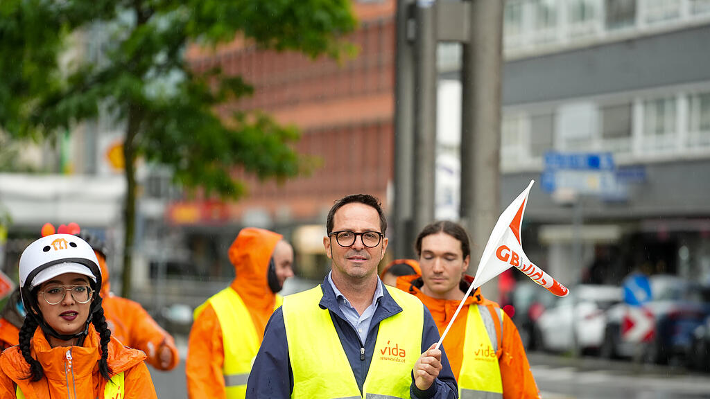 Fahrradkuriere streiken in Salzburg