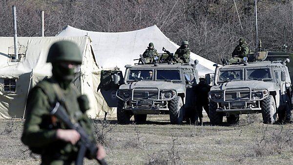 Mutmaßliche russische Soldaten auf der Krim