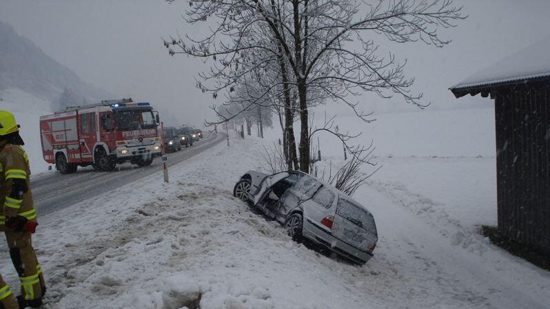 Der Crash auf der B168 forderte glücklicherweise keine Verletzten.