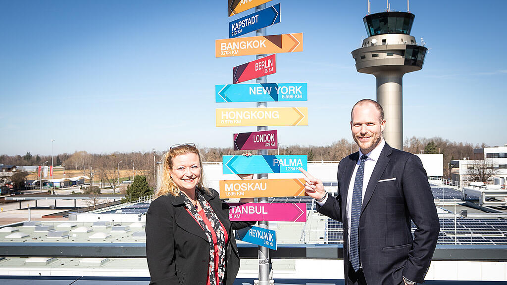 Andreas Gruber, Bettina Ganghofer, Laudamotion, Salzburg Airport, Salzburger Flughafen