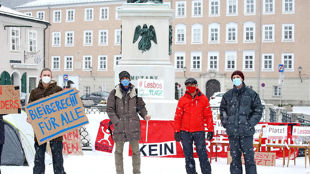 Aktivisten campieren in der Altstadt