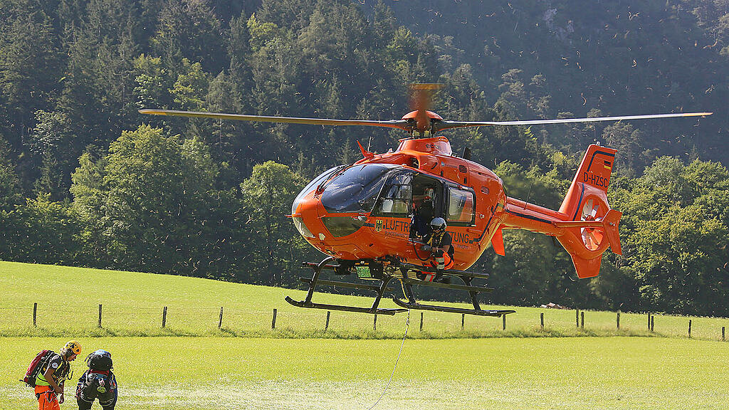 Mittels Hubschrauber musste ein Verletzter vom Untersberg geborgen werden.