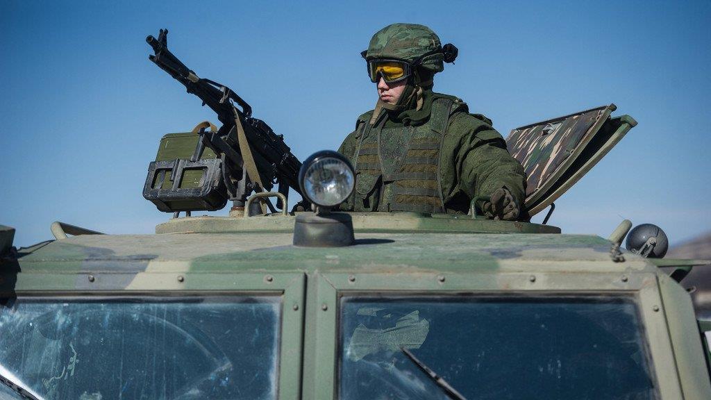 Stationierte Soldaten auf der Krim