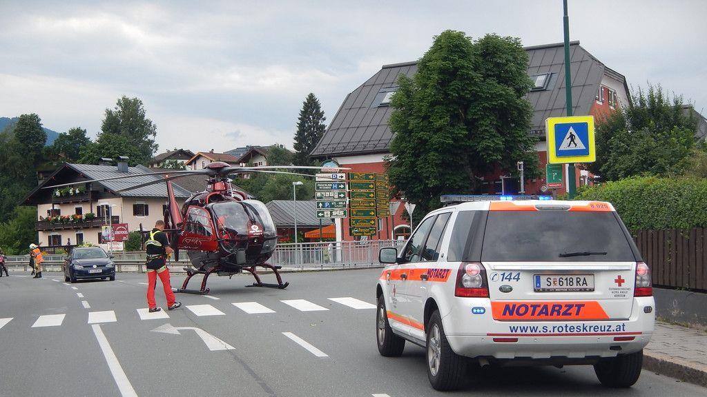 Crash im Stadtzentrum von Saalfelden
