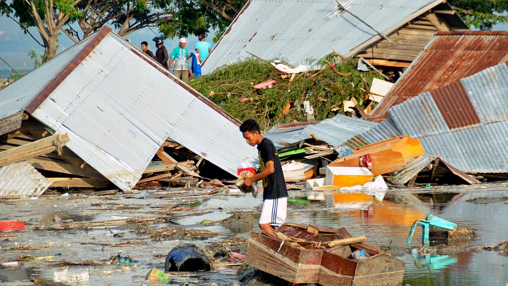 Die Zerstörung nach dem Tsunami in Indonesien ist verheerend.