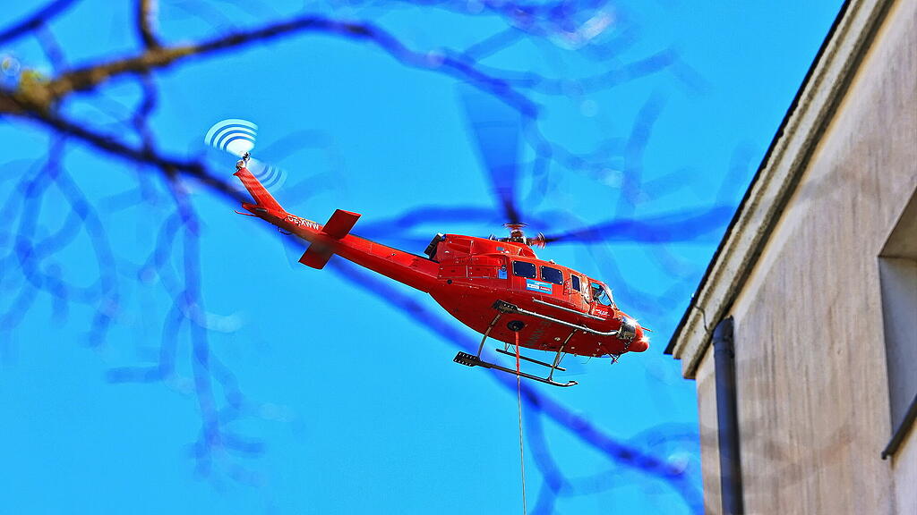 Hubschrauber am Kapuzinerberg