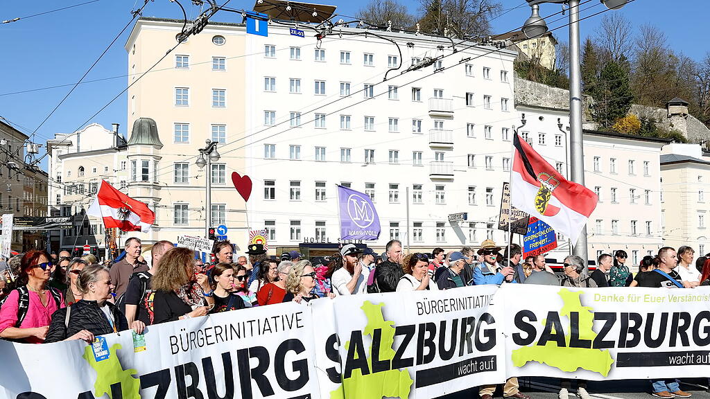 Corona-Demo Stadt Salzburg