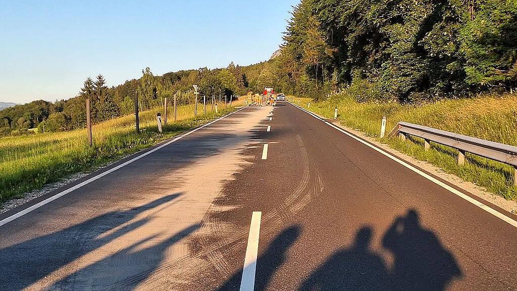 Motorradfahrer kollidiert in Thalgau mit Reh: Tier verendet, Ölspur auf Fuschler Straße