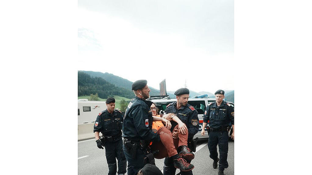 Klimaprotest Brennerautobahn